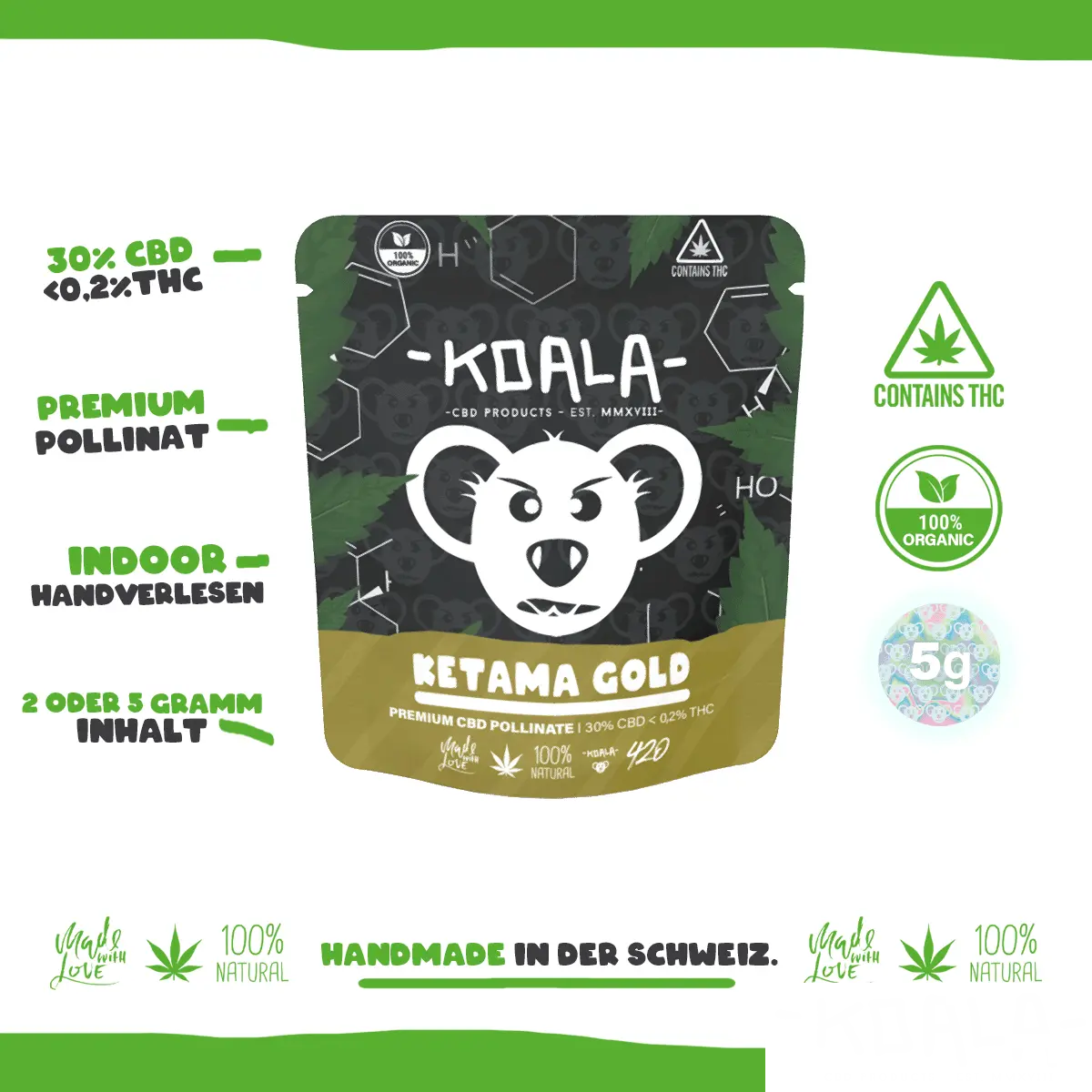KETAMA GOLD CBD Hash Pollinat 5g