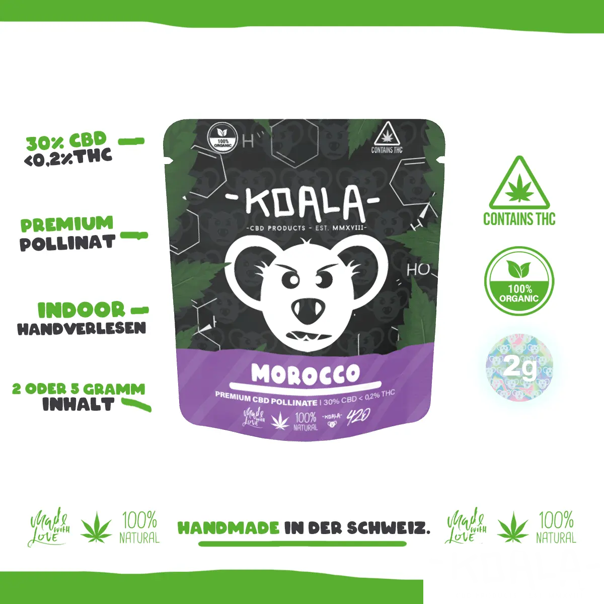NEU! MOROCCO CBD Hash Pollinat 2g -