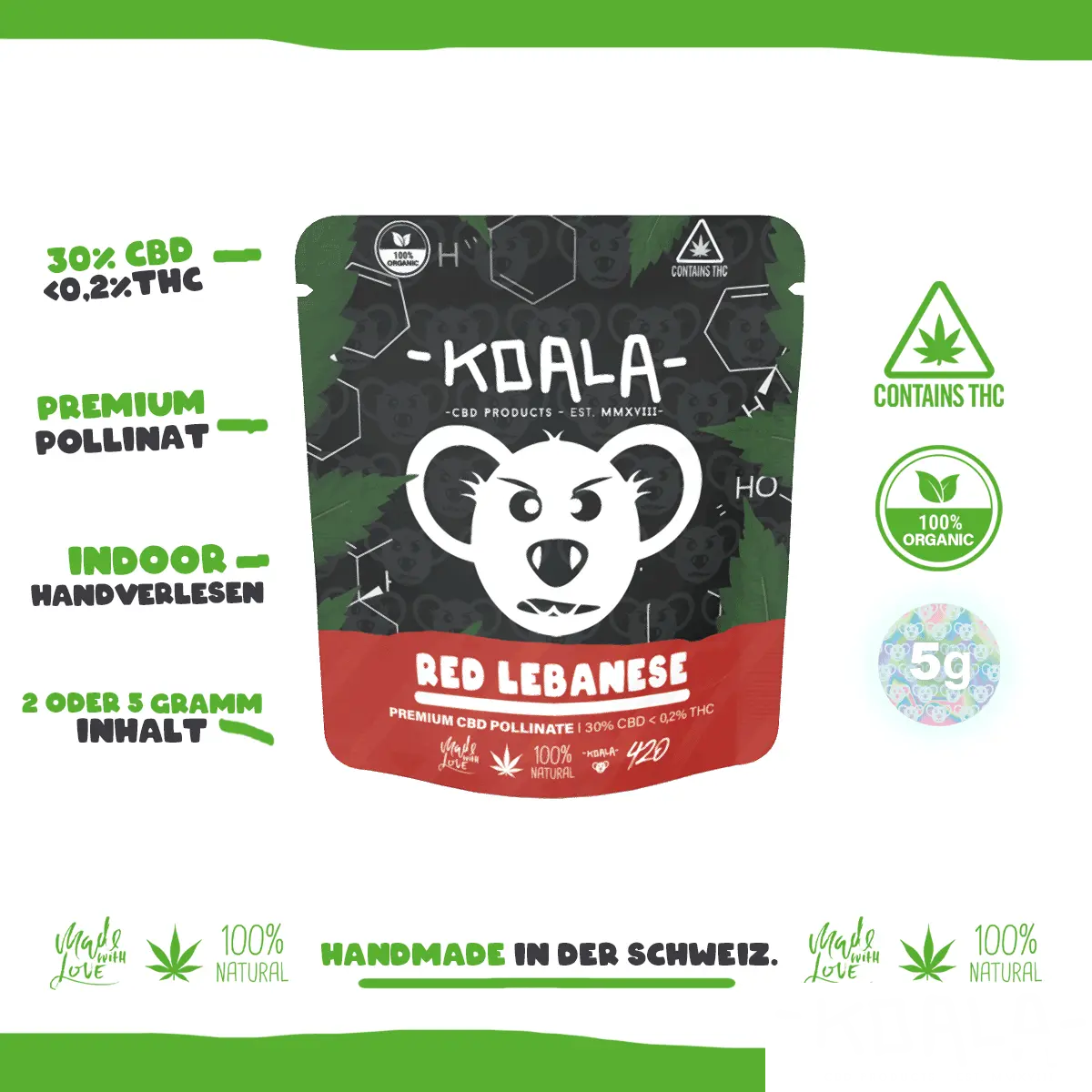 RED LEBANESE CBD Hash Pollinat 5g