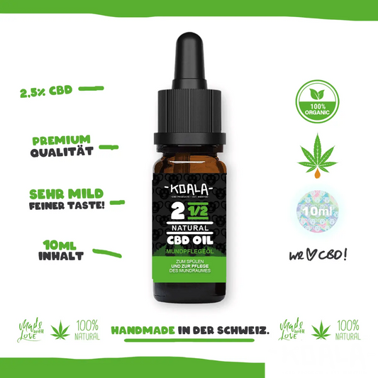 Aromaöl Neutral 2,5% - 250mg 🐨 CBD ÖL - Koala CBD Blüten, Cannabis Samen