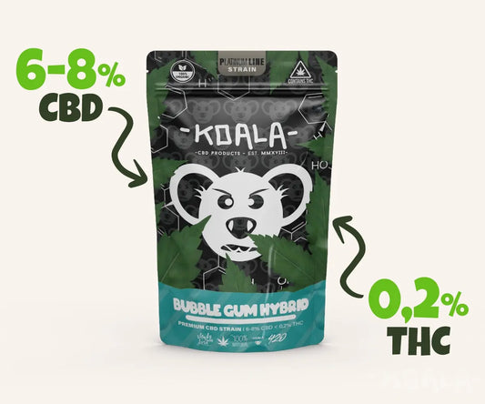 Bubble Gum Hybrid - CBD Blüten 5g - Koala CBD Blüten, Cannabis Samen